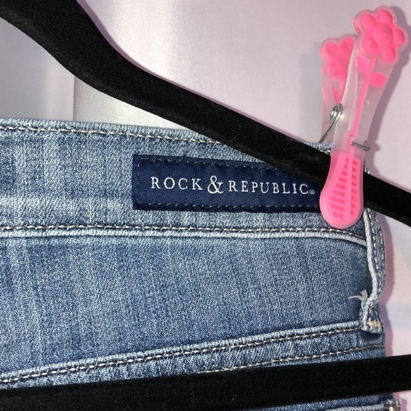 Rock & Republic Kendall Jeans Light Medium Wash Size 6 - Picture 5 of 8